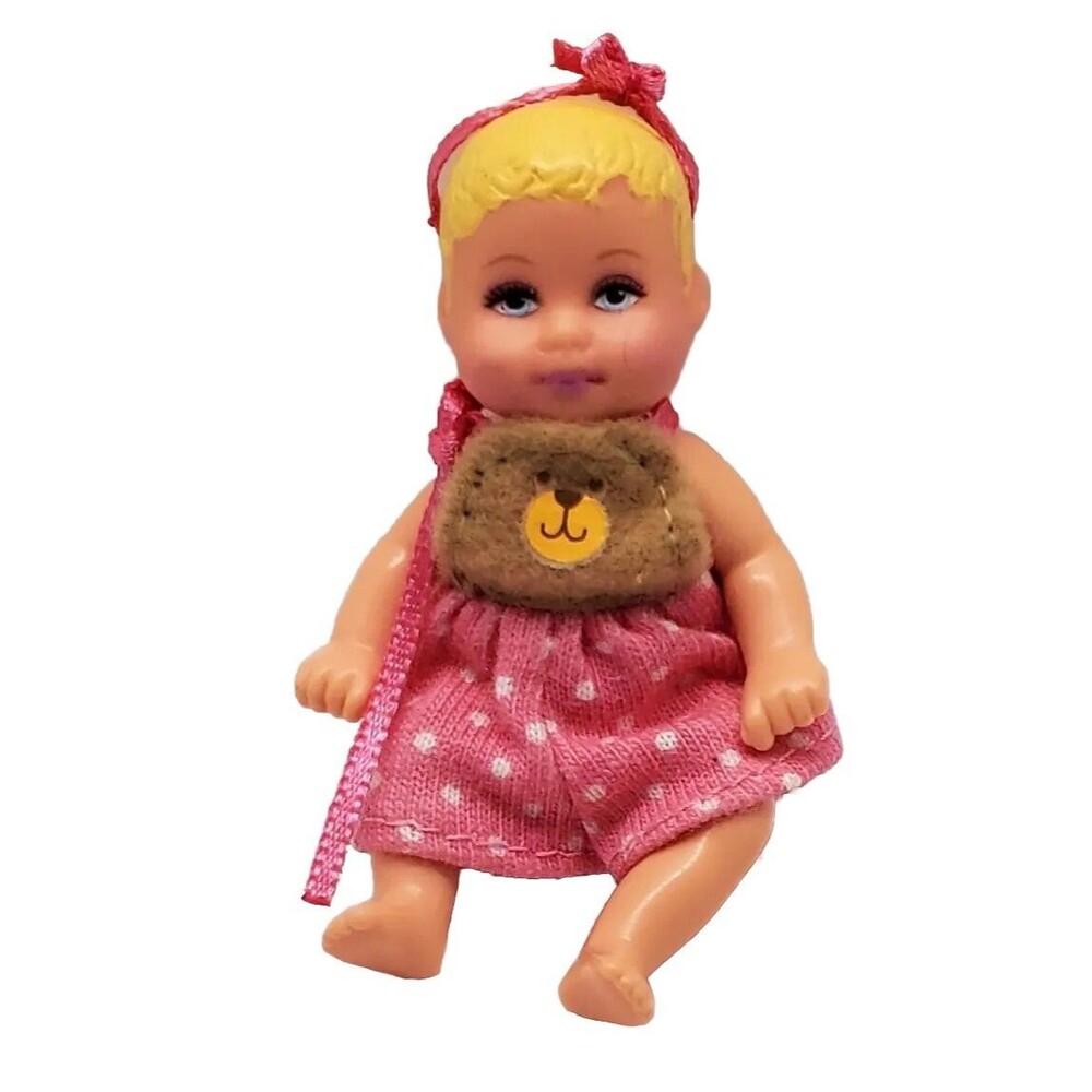 VTG 2001 Swing n Play Baby Krissy Roberts Barbie Baby Sister Teddy Free Chelsea